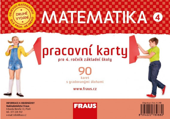 Matematika 4. ročník - pracovné karty - nová generácia (červené) (ČJ) 100316